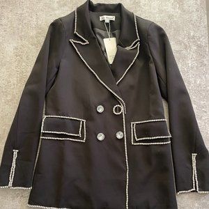 Ma Cherie Black Rhinestone Blazer